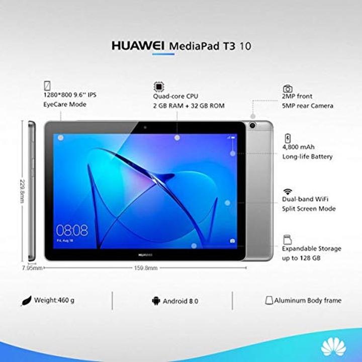 Produktbild Huawei MediaPad T3 - 32GB - Grijs (4G, 9.60", 32 GB, Space Grey)
