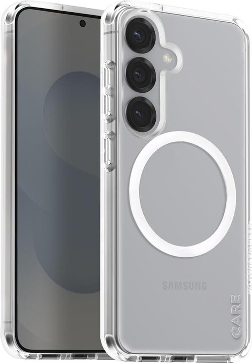 Actual product image PanzerGlass CARE by ® Flagship Case Transparent Urban Combat w. White Qi Compatible Samsung Galaxy S (Samsung Galaxy S25)