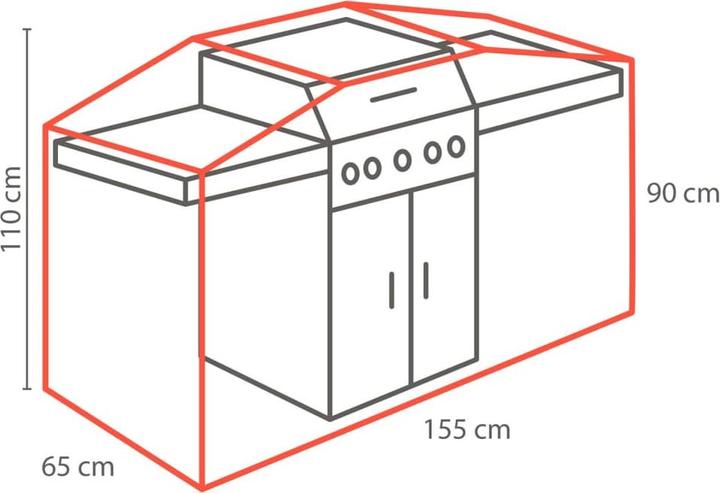 Produktbild Perel Grill-Schutzhülle - 155 cm