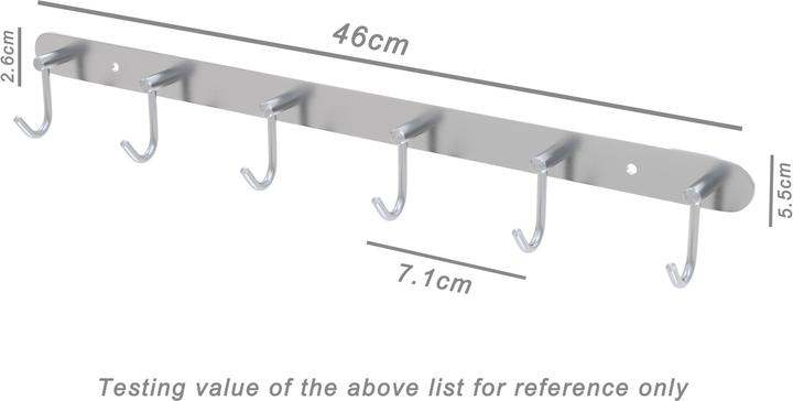 Actual product image Intirilife Coat rail with 6 hooks