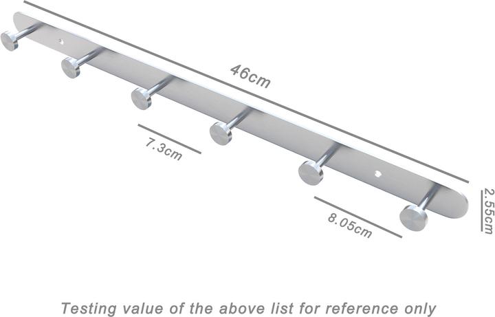 Actual product image Intirilife Coat rail with 6 hooks