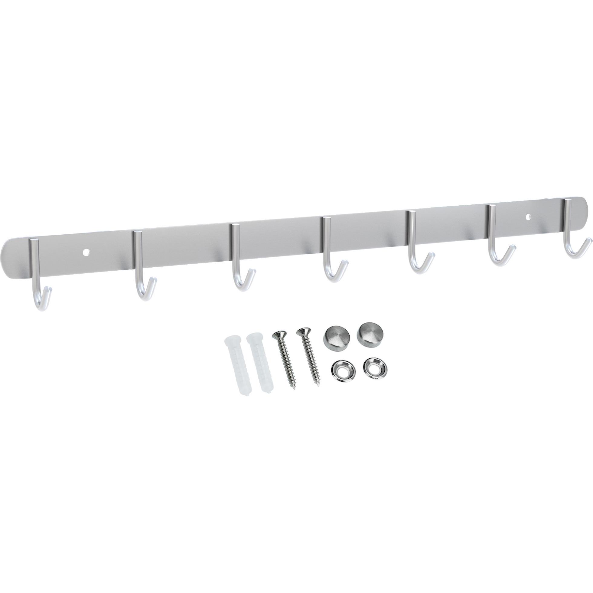 Intirilife, Garderobe + Kleiderhaken, Garderobenleiste mit 7 Haken