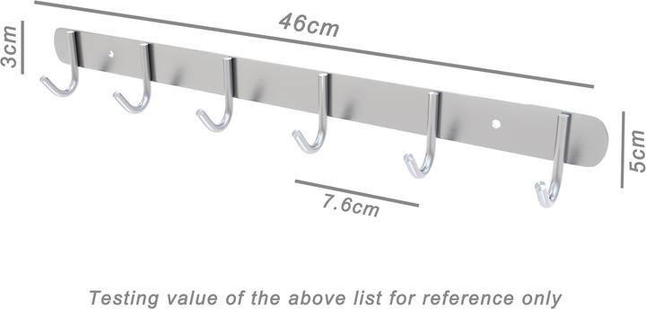 Actual product image Intirilife Coat rail with 6 hooks