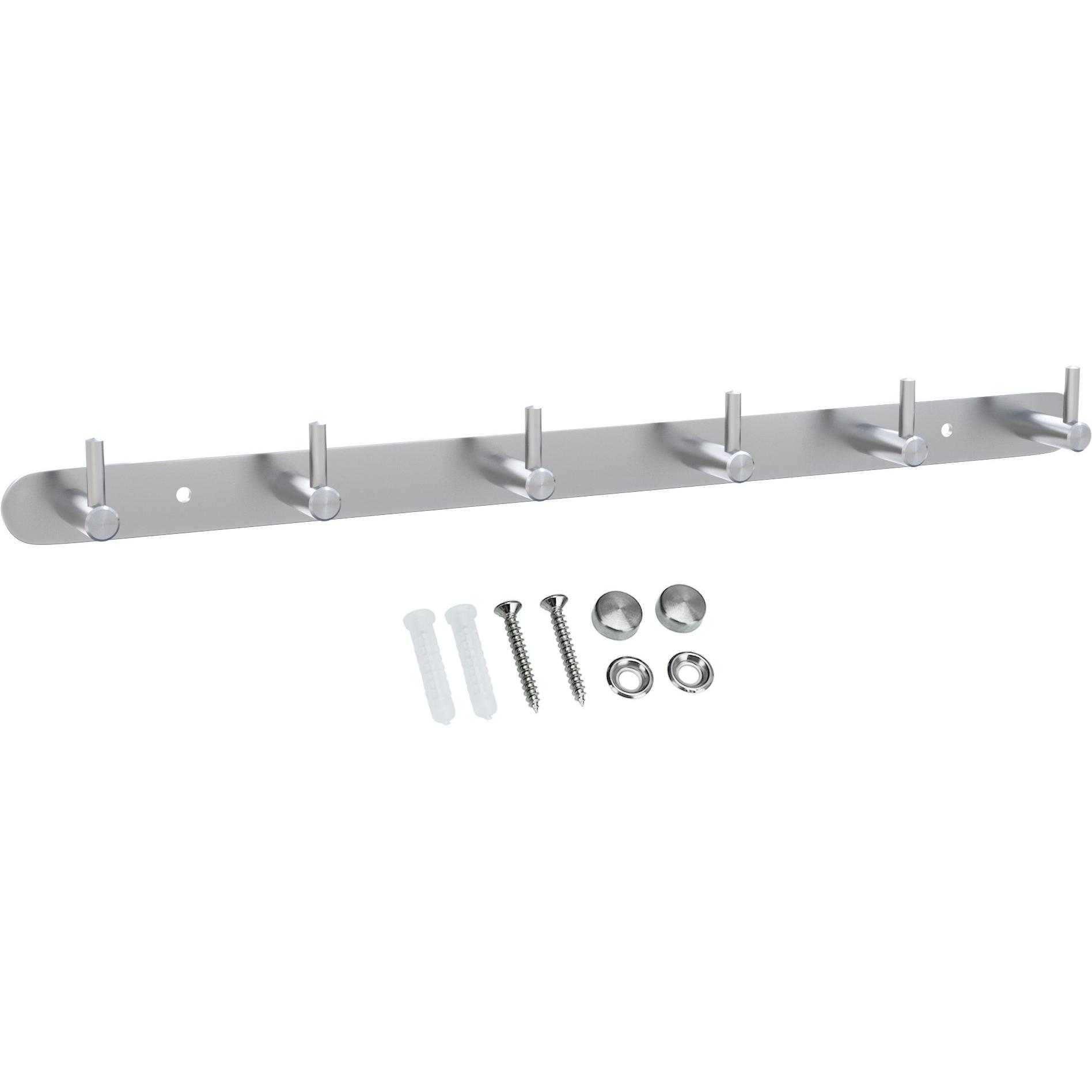 Intirilife, Garderobe + Kleiderhaken, Garderobenleiste mit 6 Haken