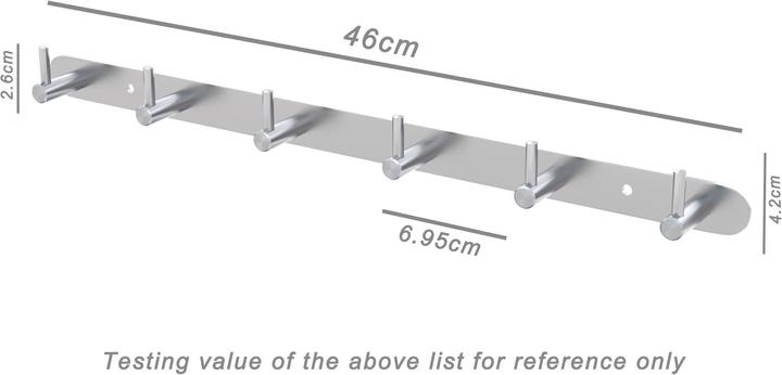 Actual product image Intirilife Coat rail with 6 hooks