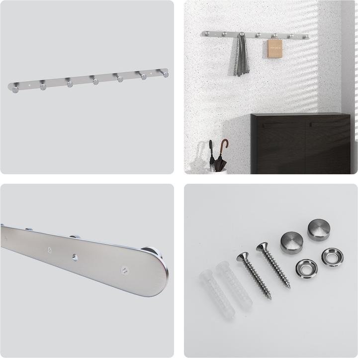 Produktbild Intirilife Garderobenleiste mit 7 Haken