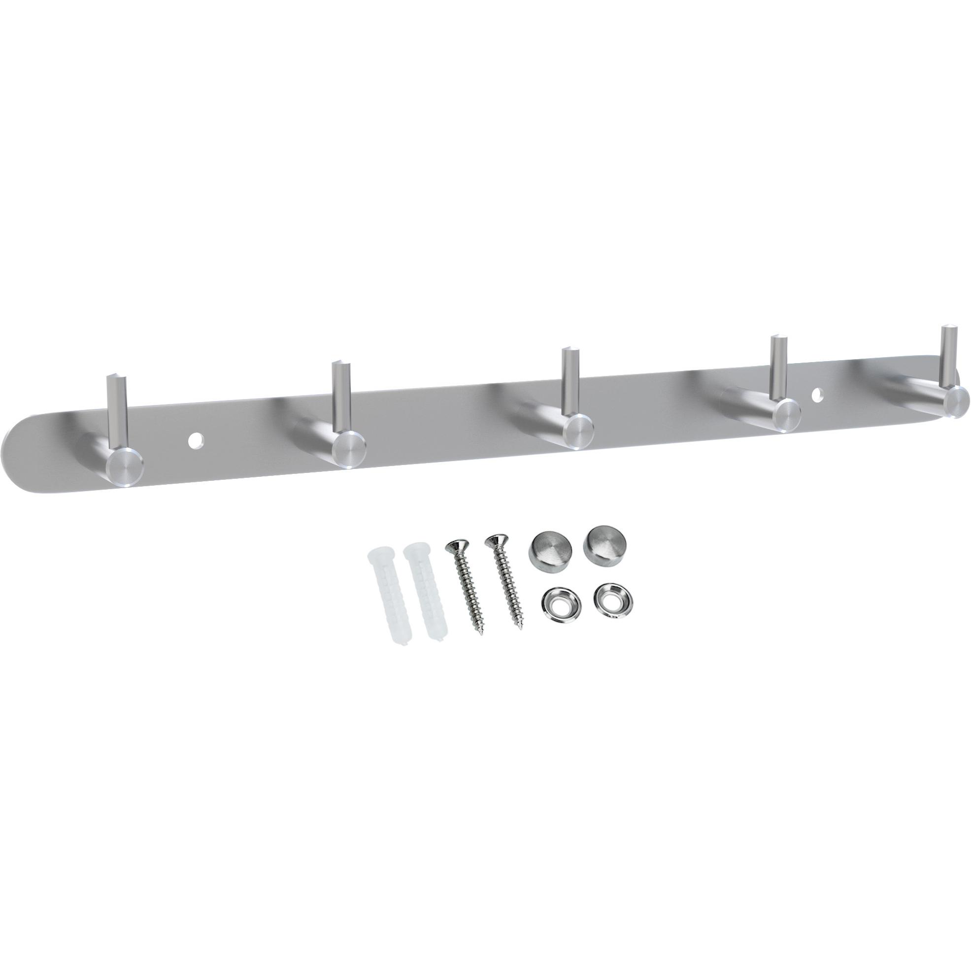 Intirilife, Garderobe + Kleiderhaken, Garderobenleiste mit 5 Haken