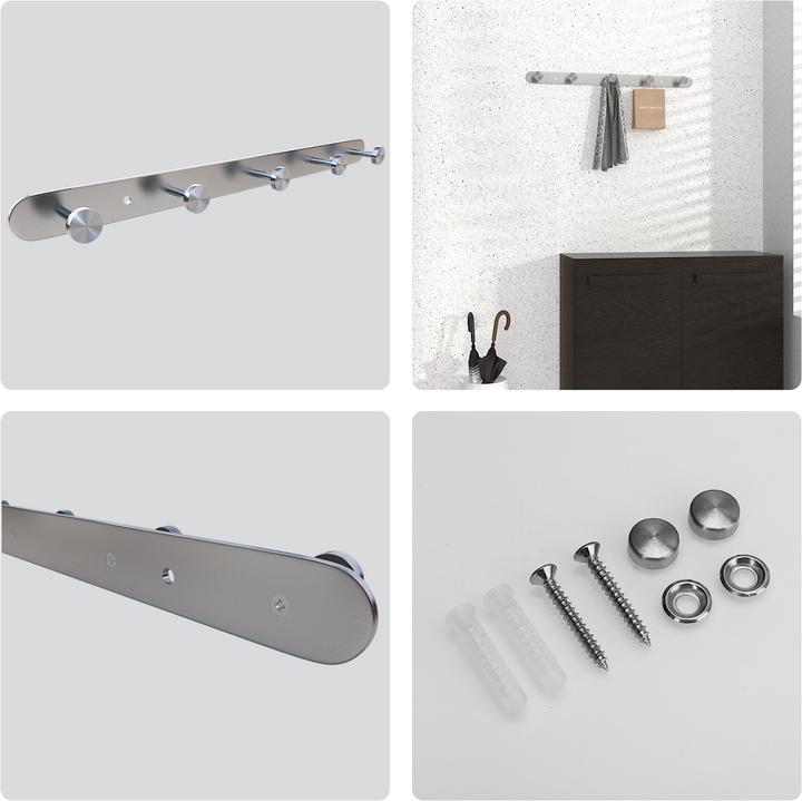 Produktbild Intirilife Garderobenleiste mit 5 Haken