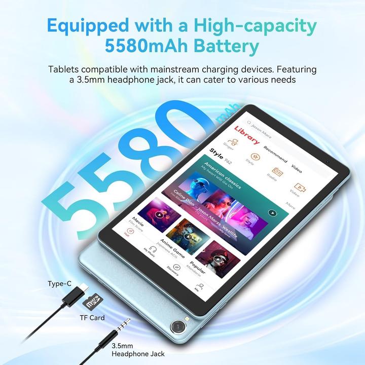 Actual product image Blackview Tab 50 (8", 128 GB, Twilight Blue)