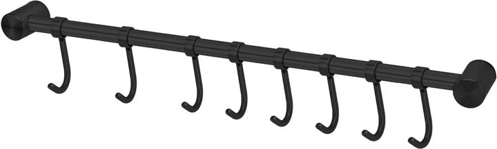 Intirilife Stainless steel hanging rail with 8 hooks