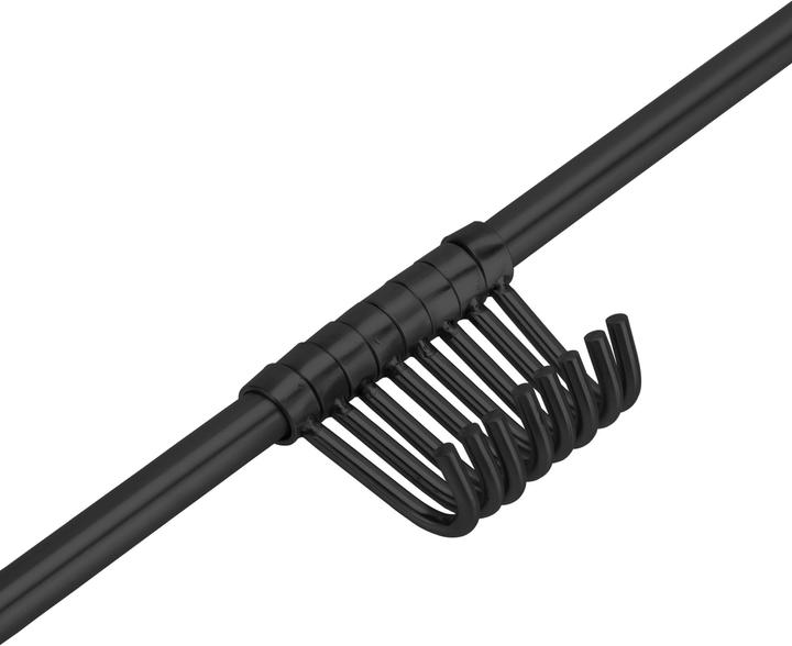 Actual product image Intirilife Stainless steel hanging rail with 8 hooks