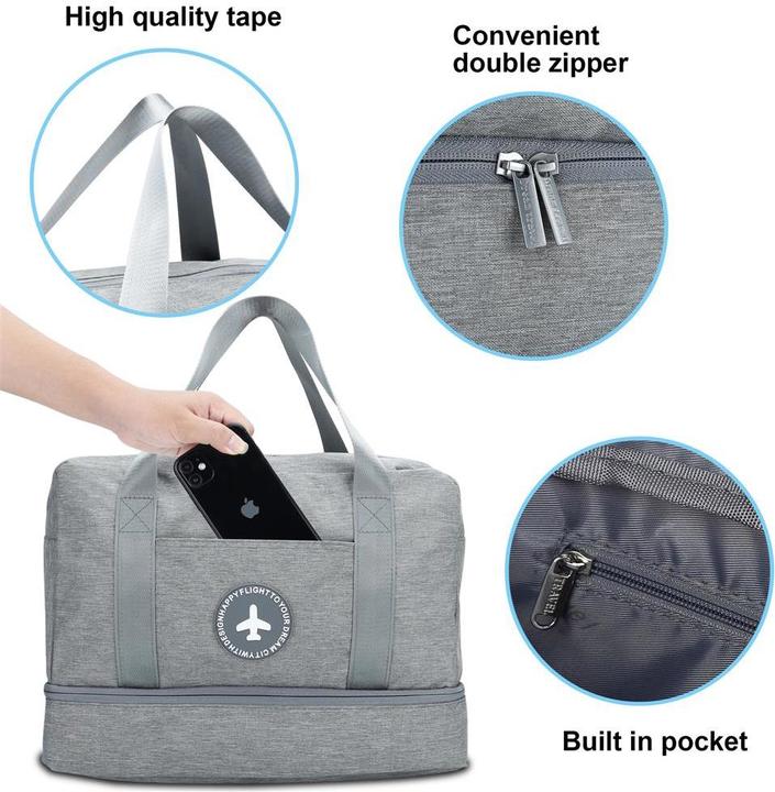 Produktbild Intirilife Wasserfeste Reisetasche in GRAU