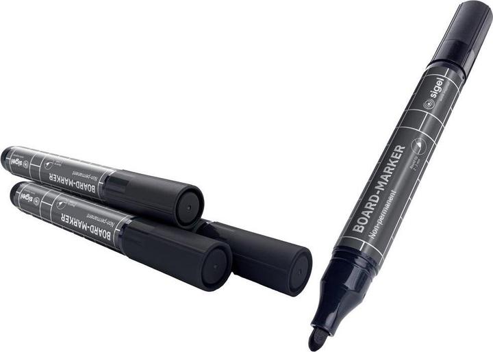 Image du produit Sigel Marqueur non-permanent 4 pièces, noir (4x)