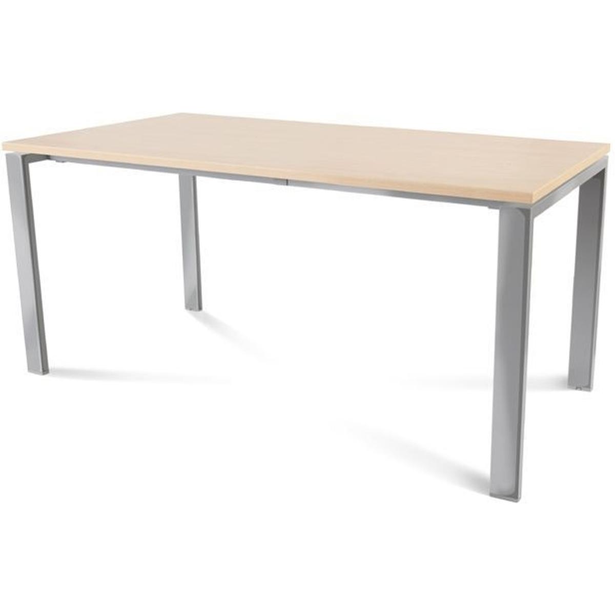 Rocada, Schreibtisch, Schreibtisch Total BxTxH 160x80x73cm Gestell verchromt Platte Melamin buche (160 x 80 x 73 cm)