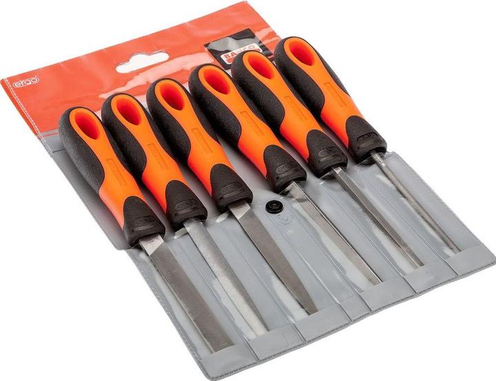 Actual product image Bahco ERGO file set, plain 100 mm - 6 pieces (Slash 3, 100 mm)