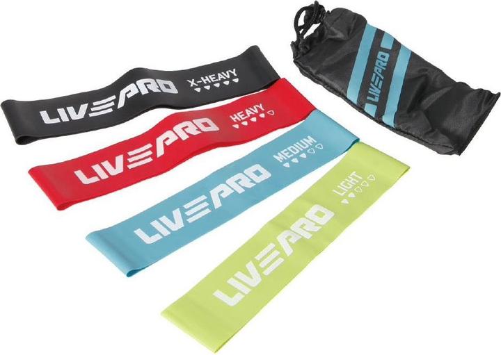 Livepro Miniband Fitnessbänder Set (0.24 m, Leicht)