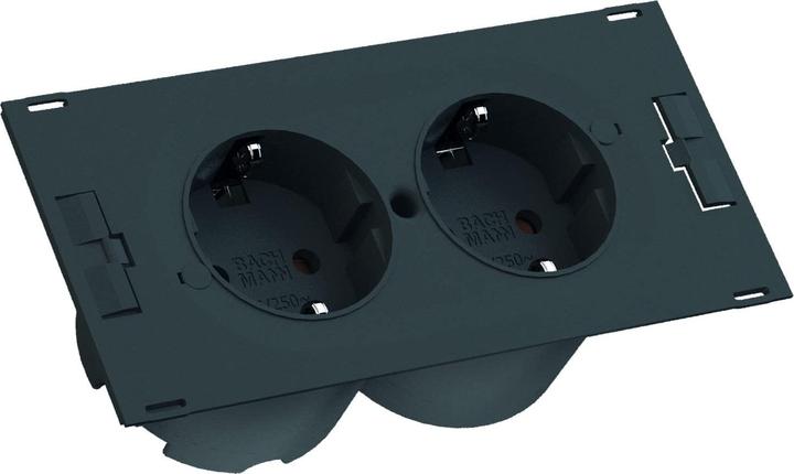 Actual product image Bachmann DUE Type F Black Socket (2 x, CEE 7/3, 0.20 m)