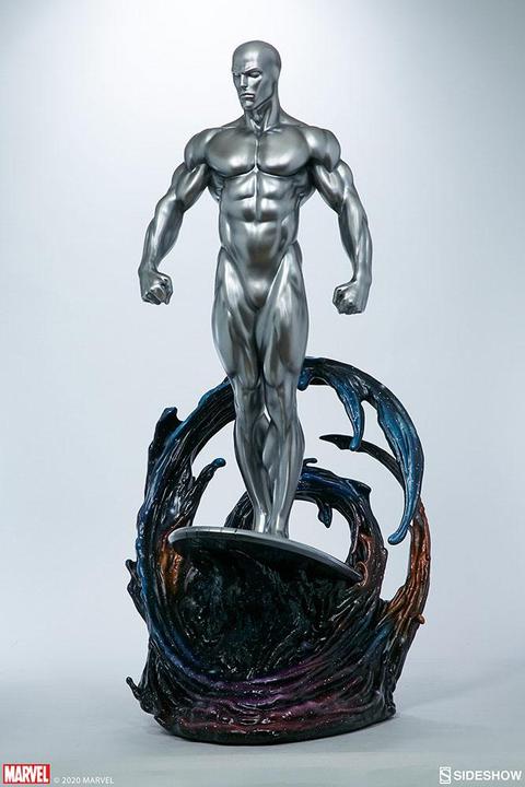 Actual product image Sideshow Marvel statuette Silver Surfer 65 cm