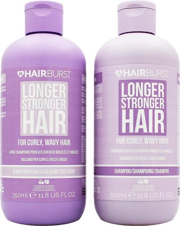 Hairburst Hair Burst Wavy & Curly Hair Shampoo and Conditioner Set - Sulfate, SLS, Paraben Free (Liquid shampoo, 350 ml)