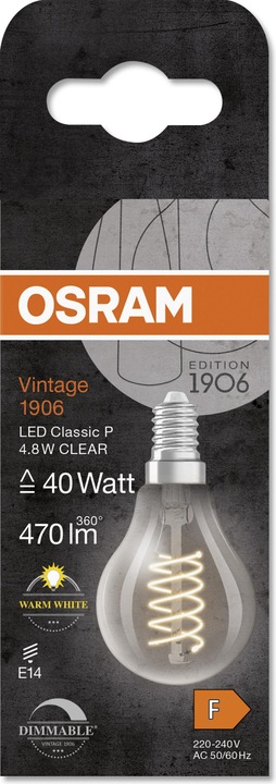 Actual product image Ledvance LED drop lamp (E14, 4.80 W, 470 lm, 1 x, F)