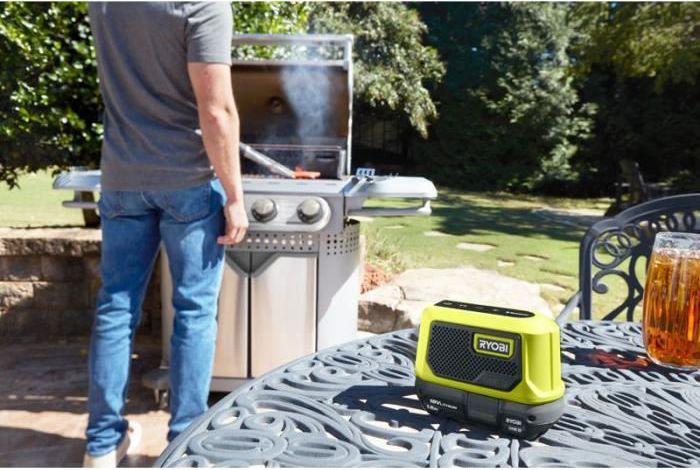 Actual product image Ryobi Mini Bluetooth speaker (Rechargeable battery operated)