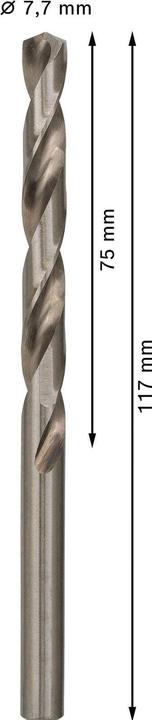 Immagine prodotto Bosch Professional Zubehör Trapano PRO Metal HSS-G, 7,7 x 75 x 117 mm (7,7 mm)