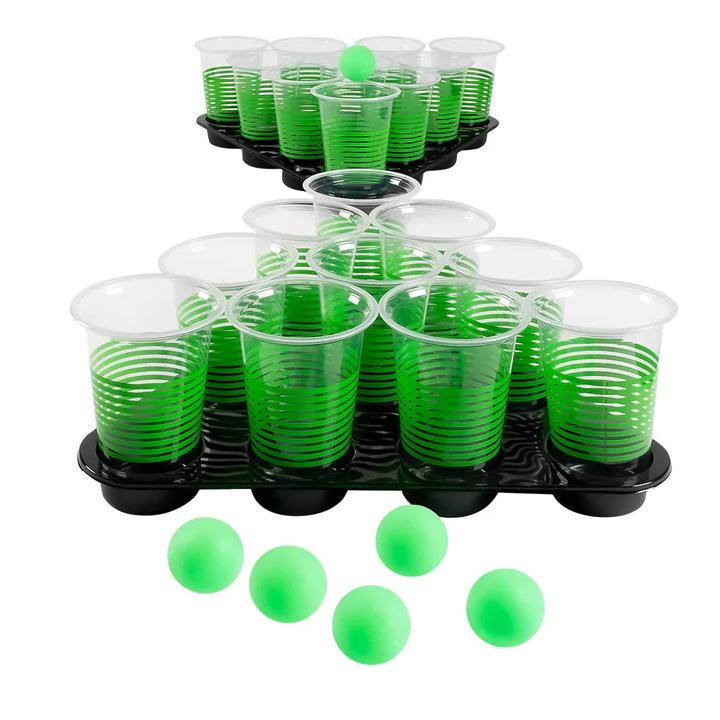 Produktbild Boland Trinkspiel Bier Pong Deluxe 20 Becher, 6 Bälle, 2 Tabletts
