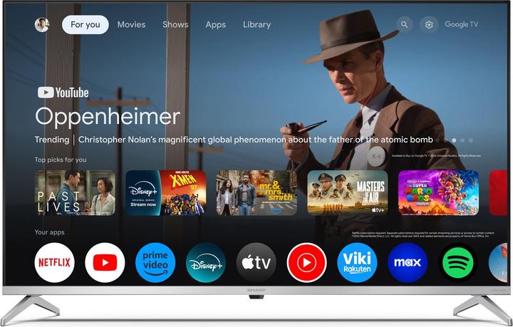 Image du produit Sharp TV QLED GOOGLE TV, 43 POLL, Résolution : 3840 (43", QLED, 4K)