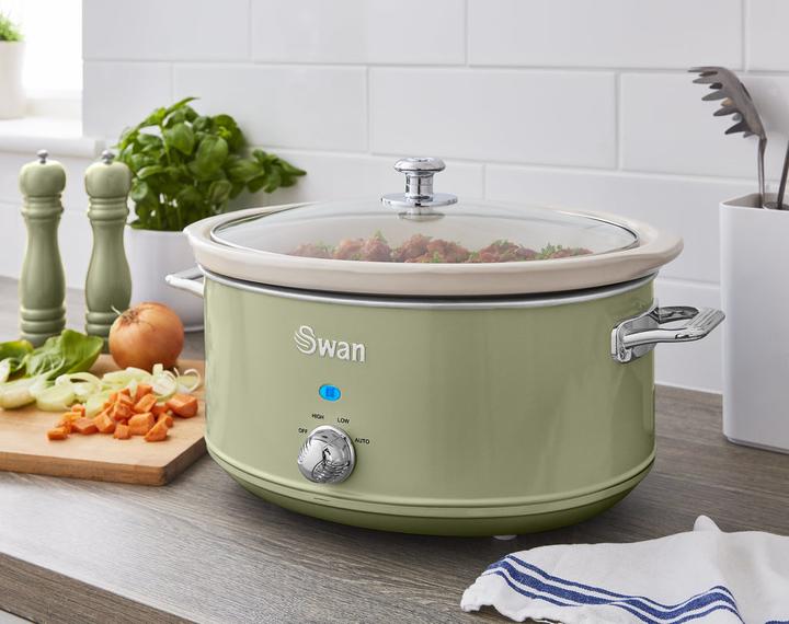 Immagine prodotto Swan Pentola Retro Slow Cooker 6,5L Verde