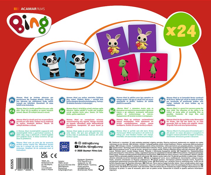 Produktbild Bing TREFL Memory Game (Deutsch, Englisch)
