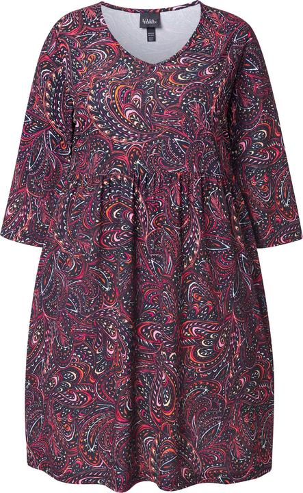 Produktbild Ulla Popken Longshirt, Paisley, A-Linie, V-Ausschnitt, 3/4-Arm (42, 44)