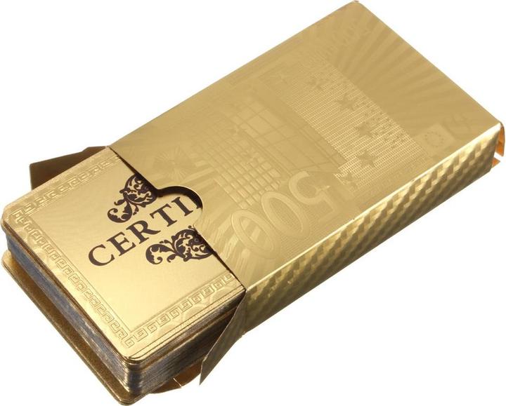 Produktbild JTI Spielkarten - Kartenspiel mit 24-Karat-Vergoldung, Euro