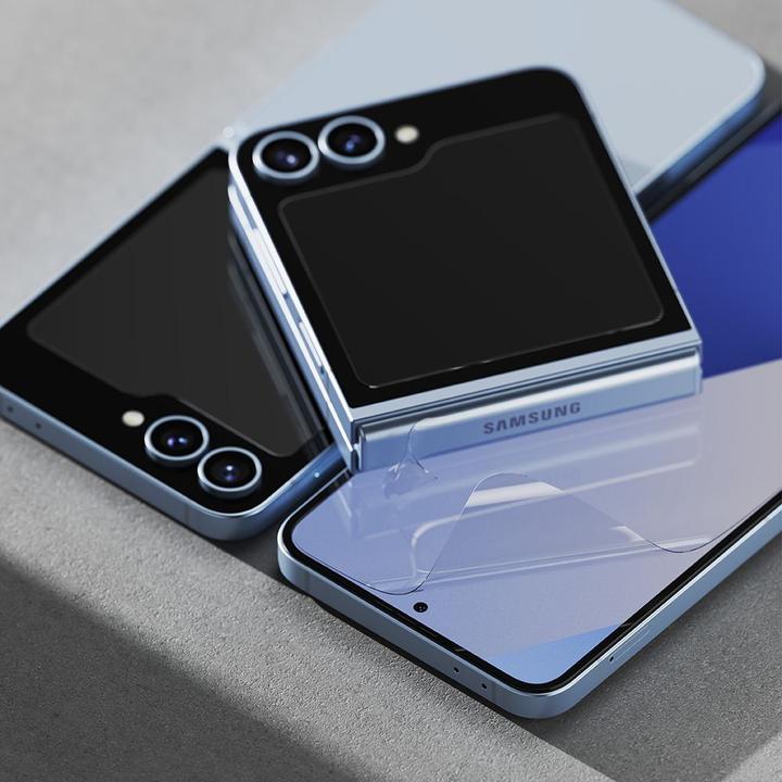 Actual product image Ringke Screen Protector for Galaxy Z Flip 6 3-in-1 PROTECTOR Dual Easy Film 2P + Cover Display 2P + Hinge D (1 Piece, Samsung Galaxy Z Flip6)