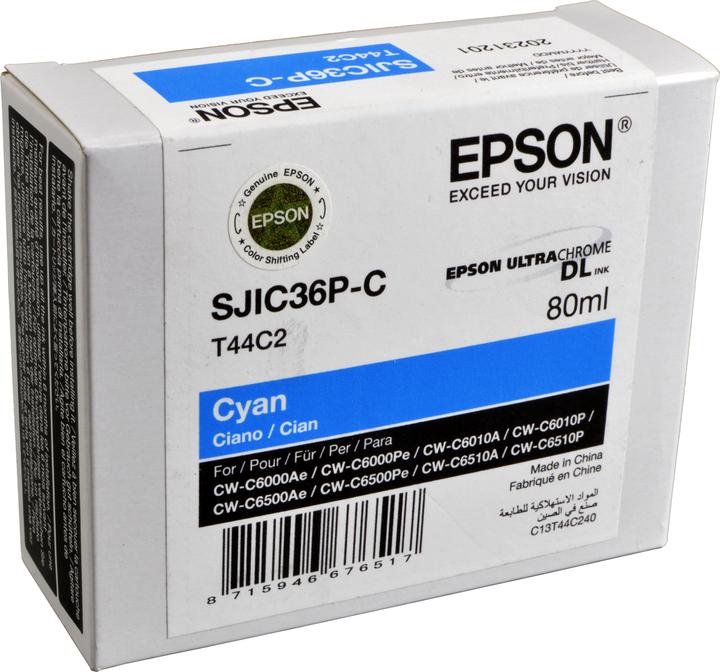 Immagine prodotto Epson SJIC36P(C) - 80 ml - ciano - originale - cartuccia d'inchiostro (C)