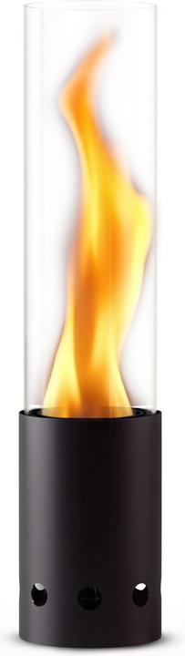 Gardenflare Tischfeuer – elegante kleine Edelstahl Feuersäule und Pelletfackel - schwarz
