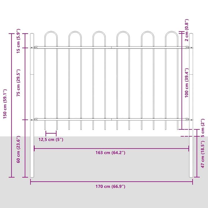 Produktbild vidaXL Zaunpaneel