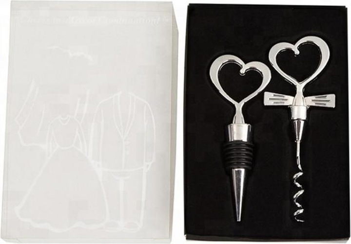 Produktbild TOP Herz Wein-Set (Weinverschluss)