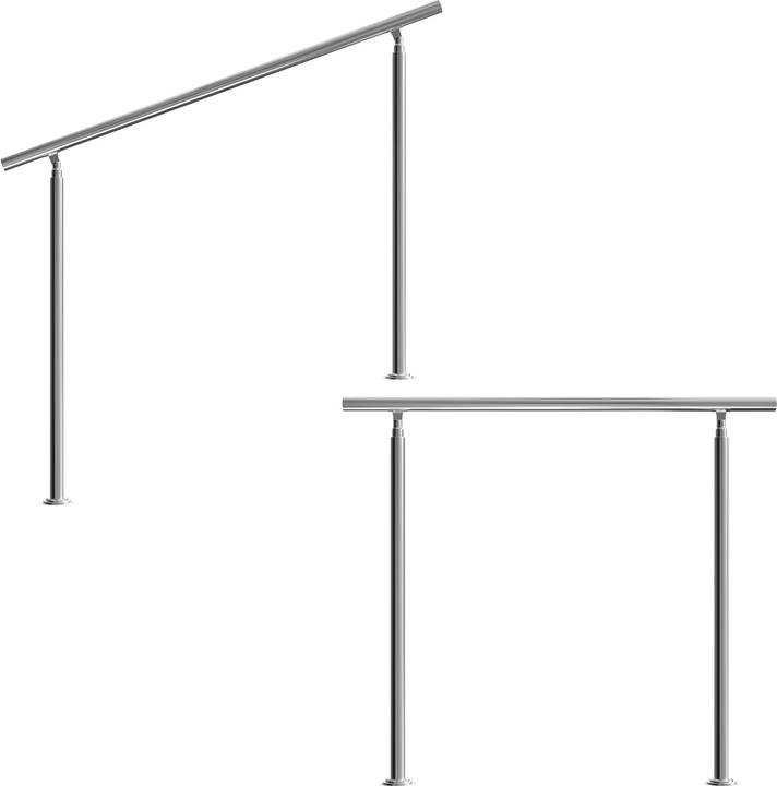 Actual product image Monzana Stair railing (Easy-care stainless steel)