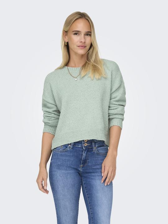 Actual product image Only Round neck Ribbed cuffs Drop shoulder jumper Knitted jumper (L)