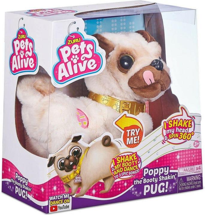 Actual product image Magni Pets Alive Pug Poppy interactive (29 cm)