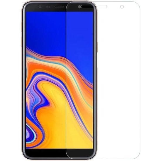 MU Budget Schutzglas Displayschutz (1 Stück, Samsung Galaxy J4+), Smartphone Schutzfolie, Transparent