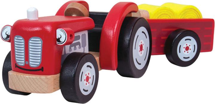 Bigjigs Holztraktor mit Anhänger