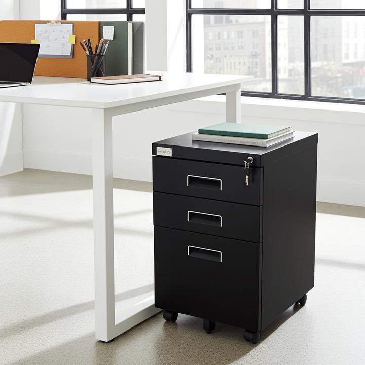 Actual product image Jet-Line PAUL mobile pedestal black Mobile cabinet Office pedestal knock-down