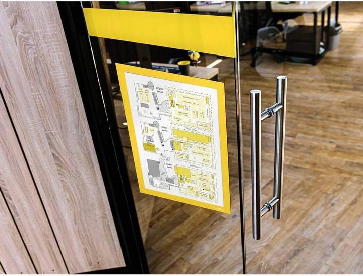 Actual product image Durable 2 magnetic frames self-adhesive DURAFRAME® yellow