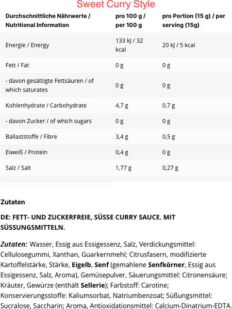 Valori nutrizionali e ingredienti Inlead Salsa classica (350 g)