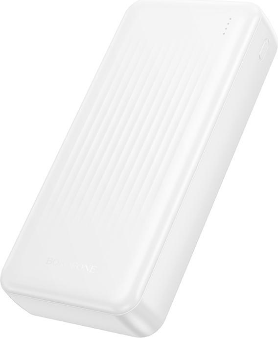 Borofone Powerbank 20000mAh BJ80A Clever - 2xUSB + Typ C - QC 3.0 22,5W + PD 20W weiss (20000 mAh, 74 Wh)