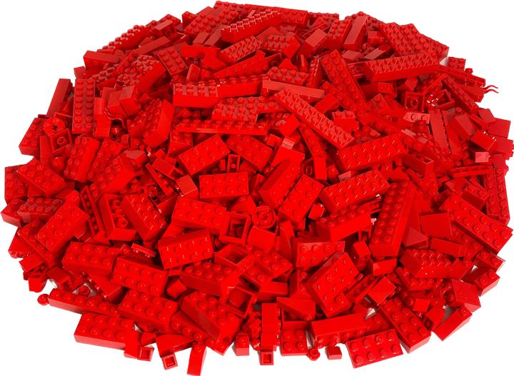 Produktbild LEGO Steine Rot gemischt - 200 Stück - Red bricks mix - NEU (LEGO Zubehör)