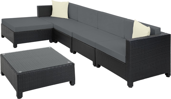 Immagine prodotto tectake set da giardino in rattan con telaio in alluminio, variante 2