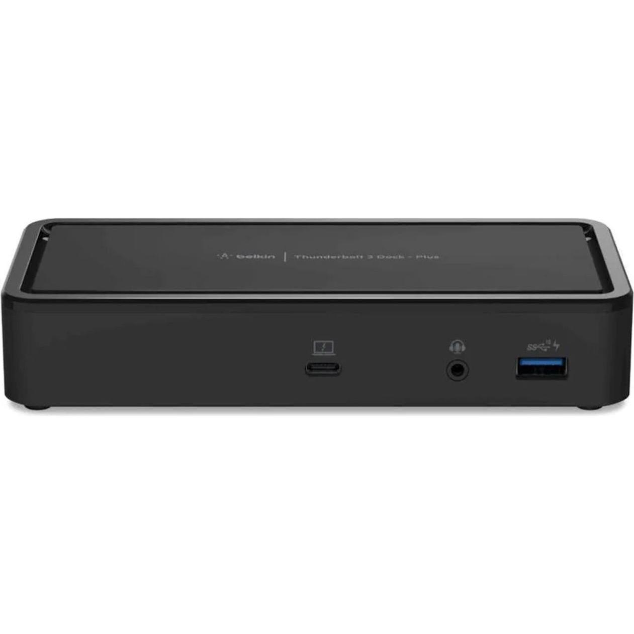 Belkin Thunderbolt 3 Dock Plus (Thunderbolt, 2 Ports), Dockingstation + USB Hub, Schwarz