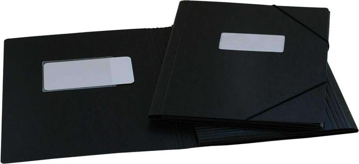 Erola Pendenzenmappe A4 schwarz mit Fenster + 3 Klappen (A4, 1x)
